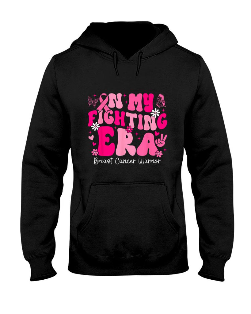 In My Fighting Era Breast Cancer Awareness Warrior Groovy T-Shirt