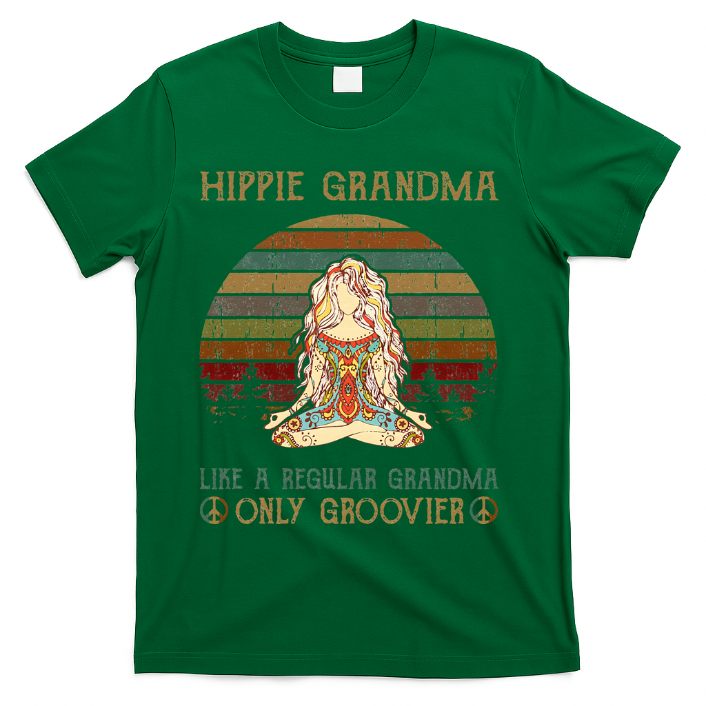 Hippie Grandma Like A Regular Grandma Vintage T-Shirt