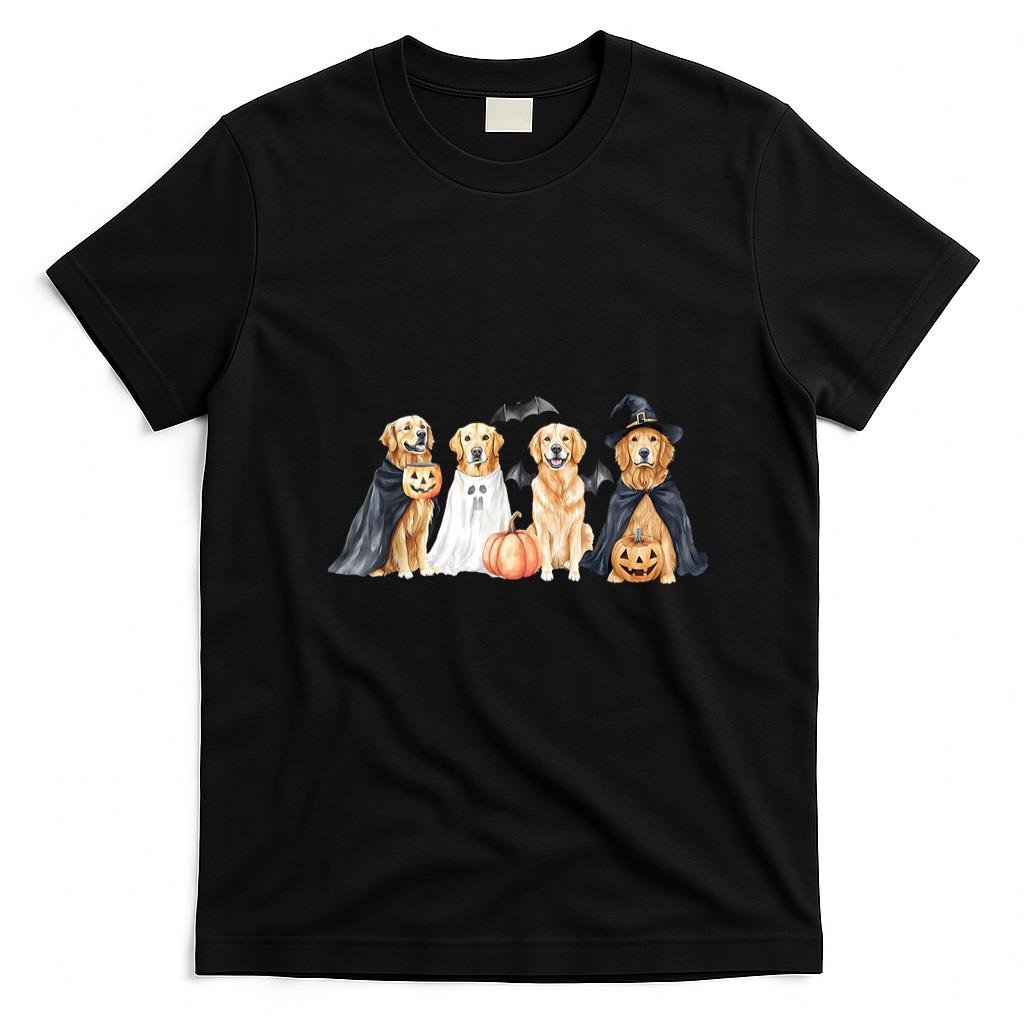 Pet Mom Halloween Shirt - Golden Retriever Dogs Ghost Boo Witch Costume Halloween T-Shirt