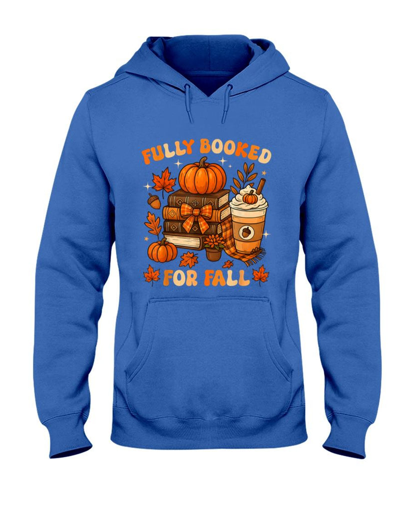 Fully Booked for Fall Books Pumpkin Autumn Thanksgiving T-Shirt