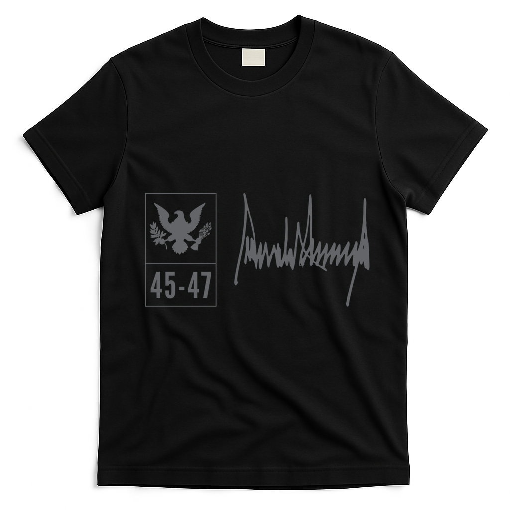 45-47 Number 45 Jersey 47th Anniversary 4th July Flag Grunge T-Shirt - Black