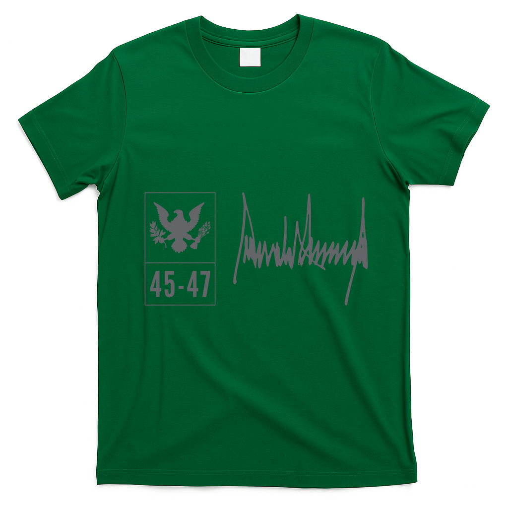 45-47 Number 45 Jersey 47th Anniversary 4th July Flag Grunge T-Shirt - Irish Green