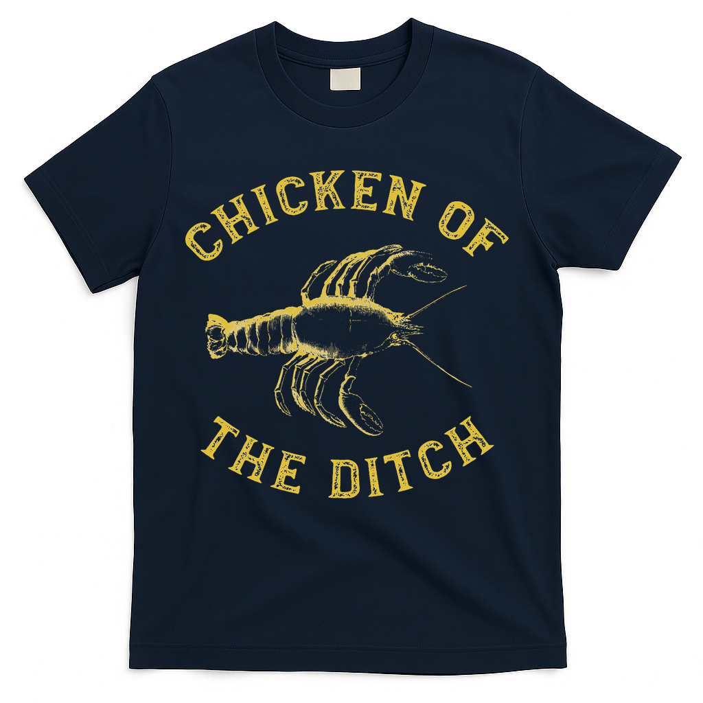 Crawfish Chicken Ditch Retro Cajun Food Gif T-Shirt