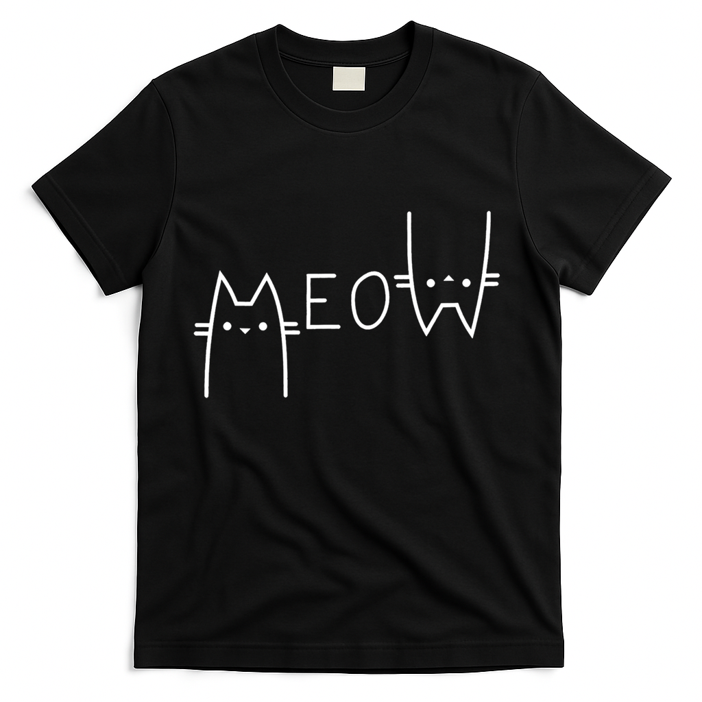 Meow Cat Meow Kitty Funny Cats Mom And Cat Dad Gift T-Shirt