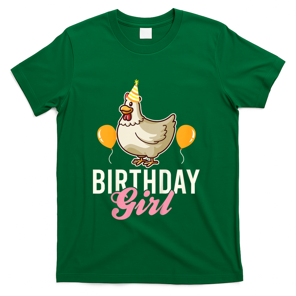 Cute Chicken Birthday Girl T-Shirt