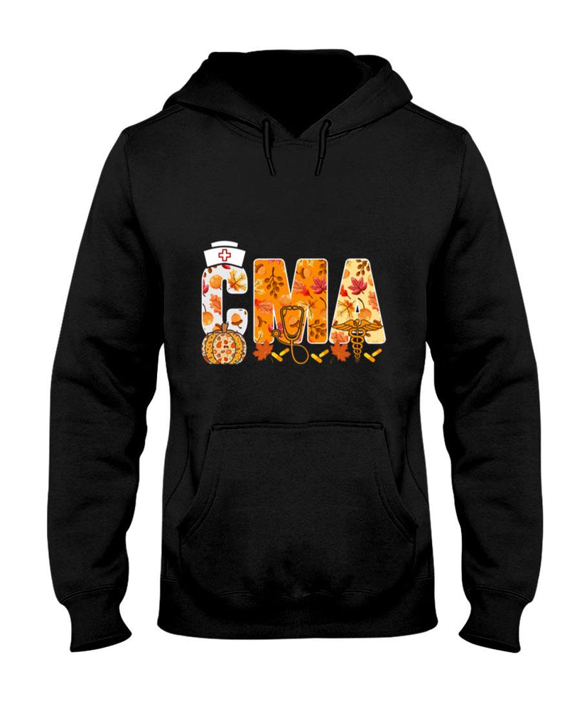 CMA Autumn Leaves Thanksgiving Fall Medical Assistants Sweatshirt