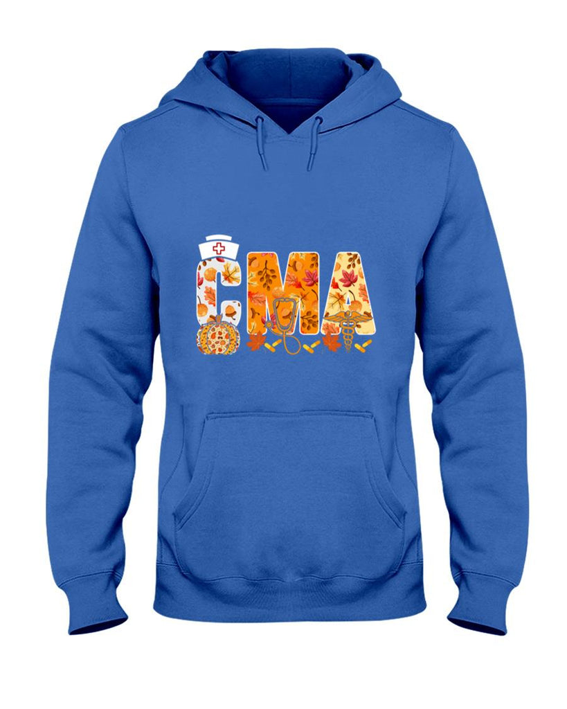 CMA Autumn Leaves Thanksgiving Fall Medical Assistants Sweatshirt