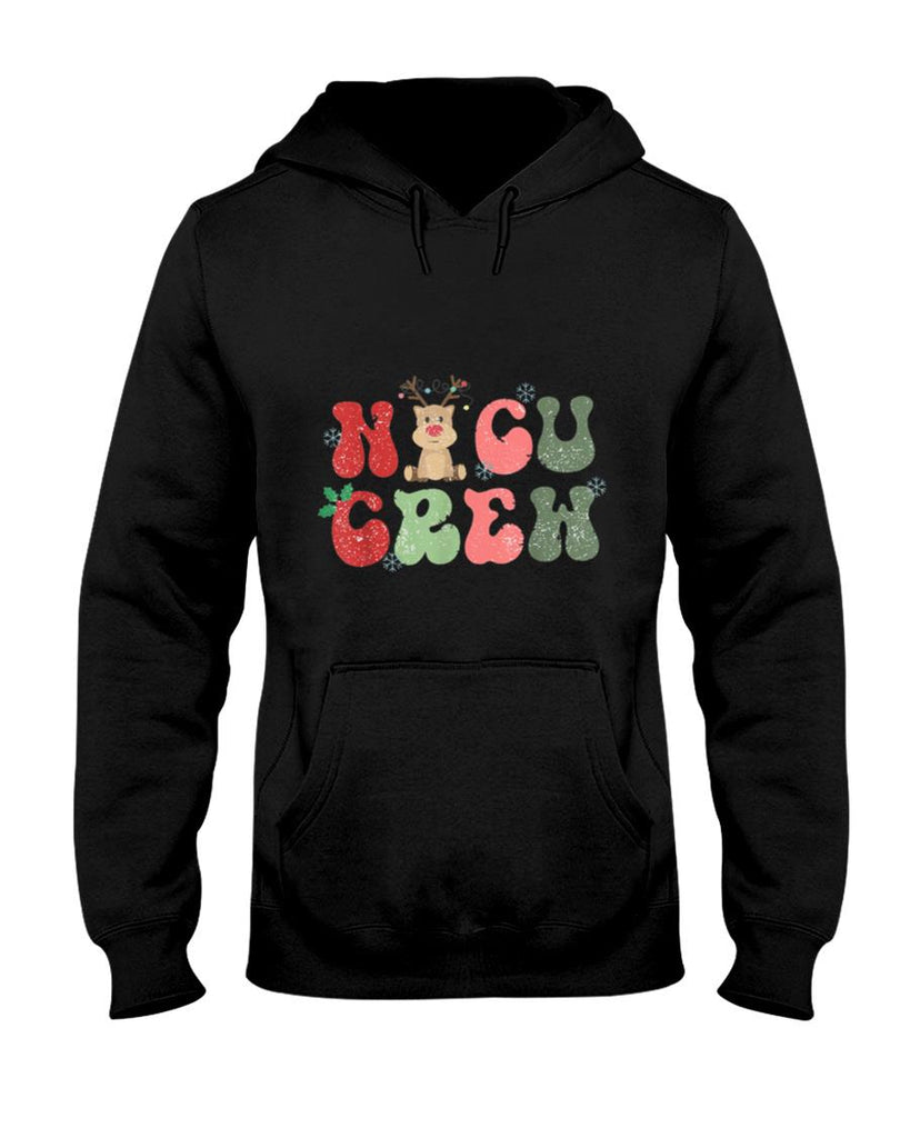 Retro NICU Crew Christmas Lights Reindeer Neonatal ICU Women T-Shirt