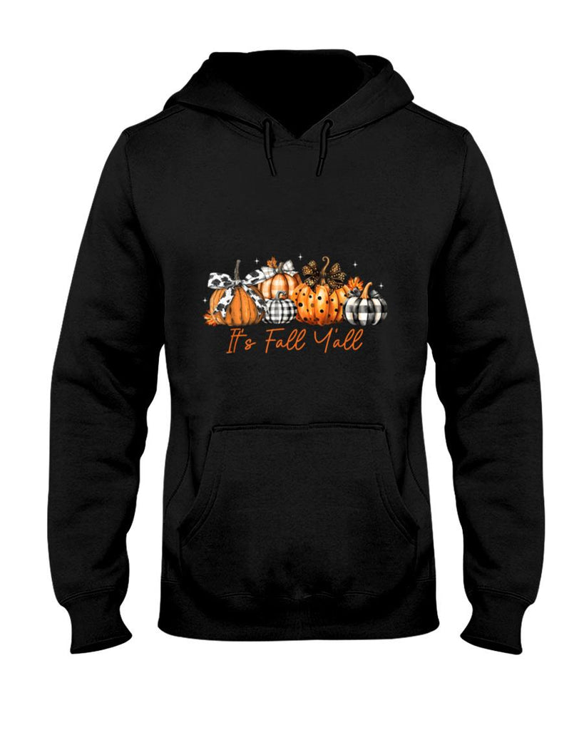 Its Fall Yall Leopard Pumpkins Plaid Pumpkin Autumn Season T-Shirt