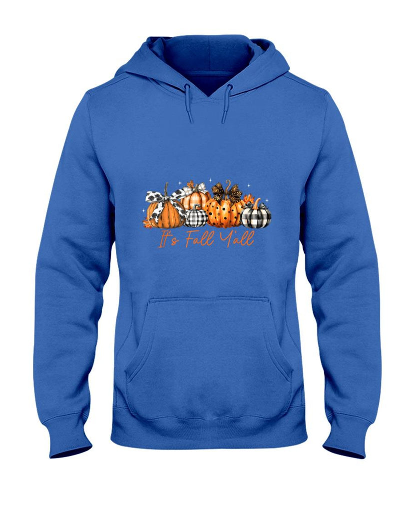 Its Fall Yall Leopard Pumpkins Plaid Pumpkin Autumn Season T-Shirt