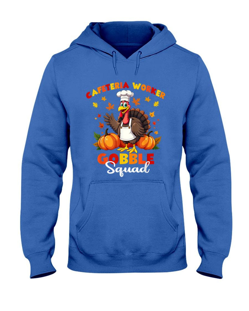 Thanksgiving Cafeteria Worker Gobble Squad Turkey T-Shirt
