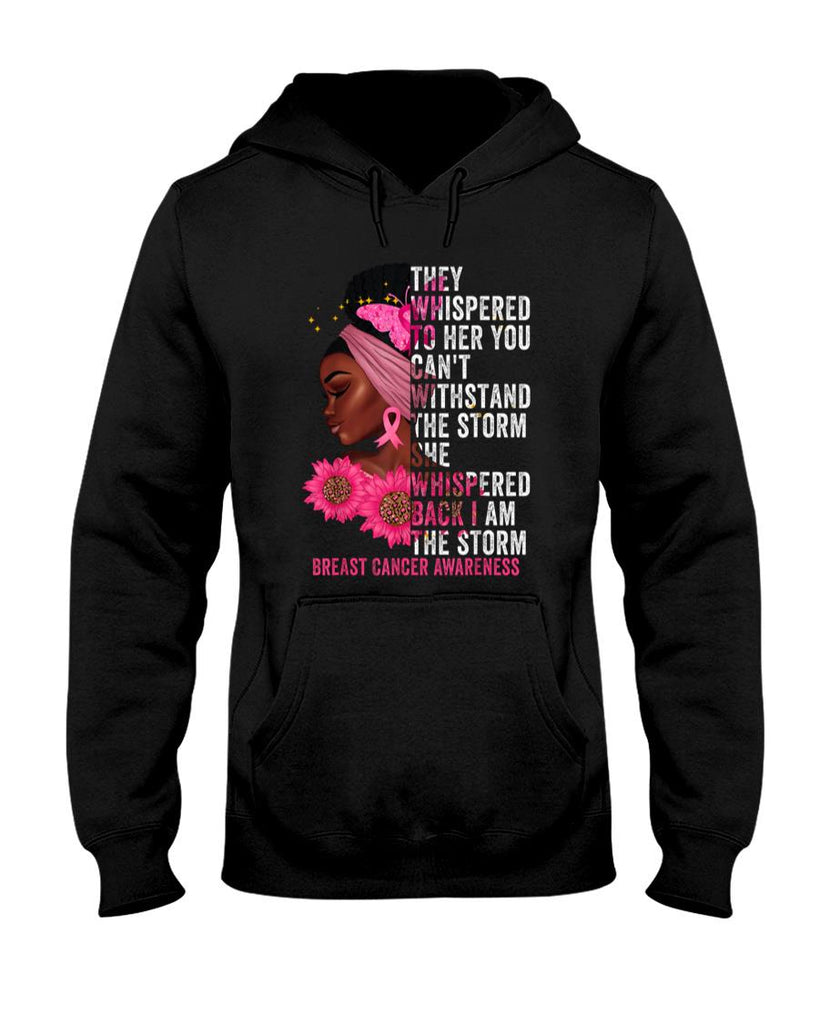 Im The Storm Black Women Breast Cancer Survivor Pink Ribbon T-Shirt_1