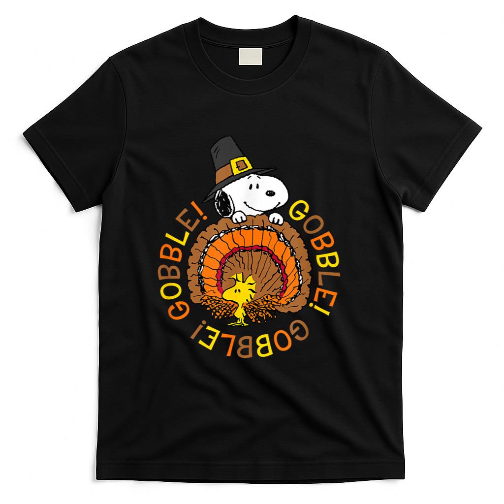 Peanuts Snoopy and Woodstock Thanksgiving Gobble T-Shirt