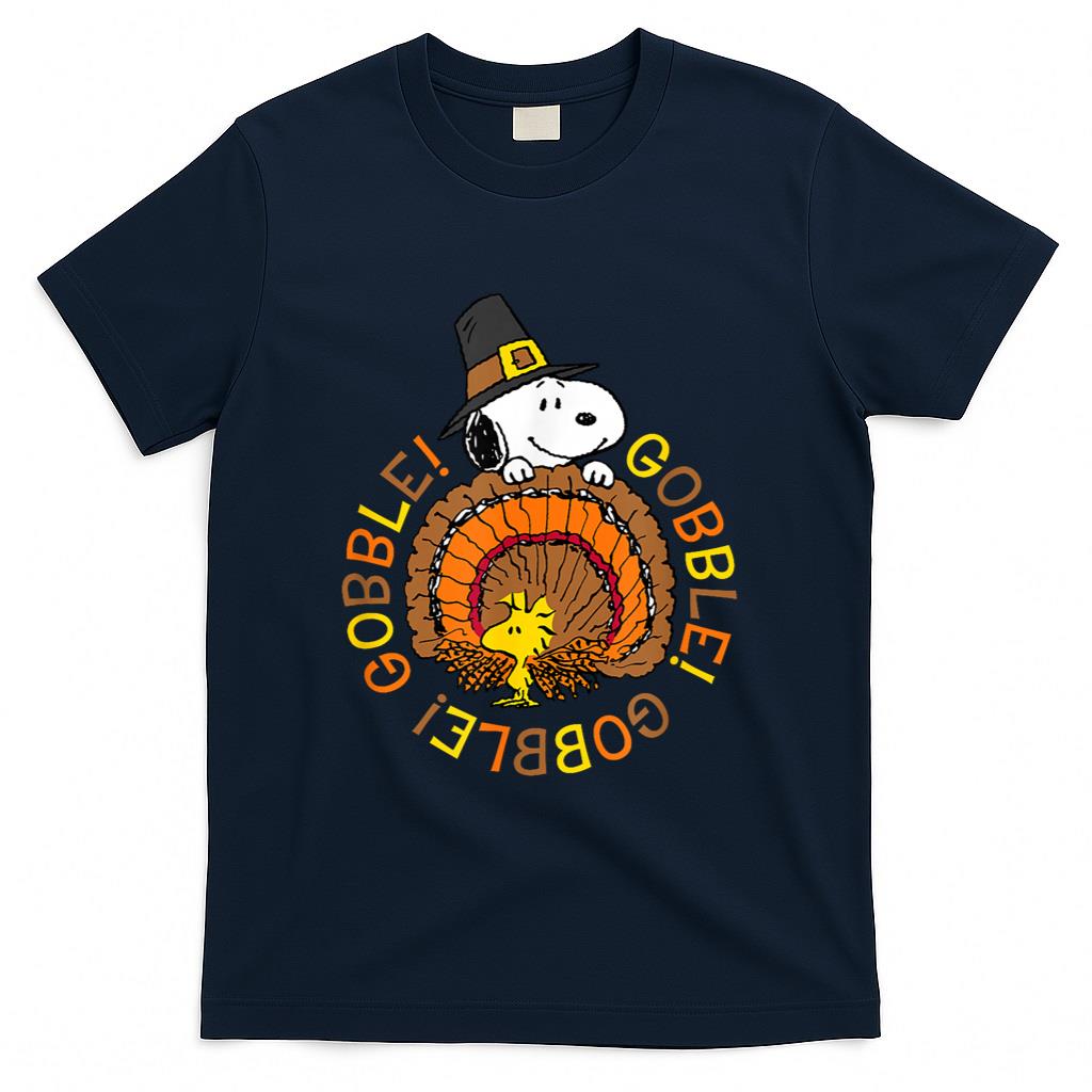 Peanuts Snoopy and Woodstock Thanksgiving Gobble T-Shirt