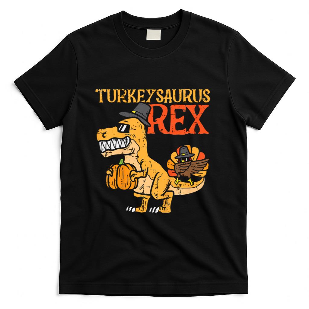 Turkeysaurus Rex Dab Turkey Dino Toddler Boys Thanksgiving T-Shirt