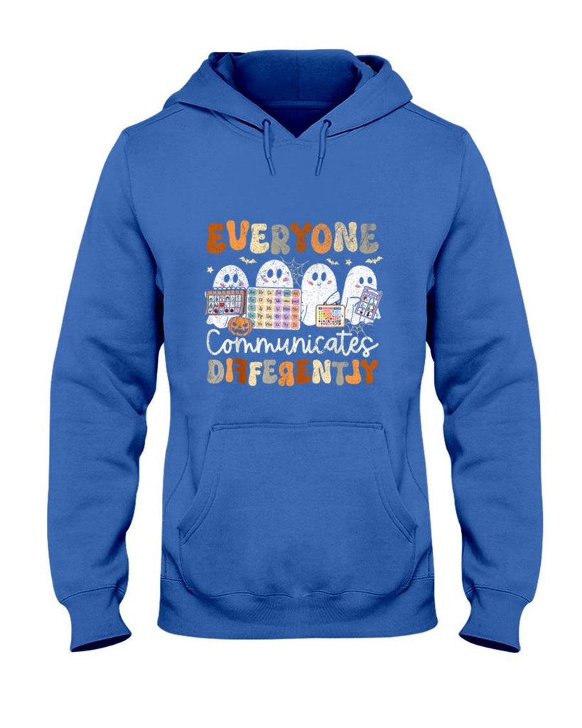 Halloween Shirt - Everyone Communicates Differently Halloween SLP Sped Teacher T-Shirt