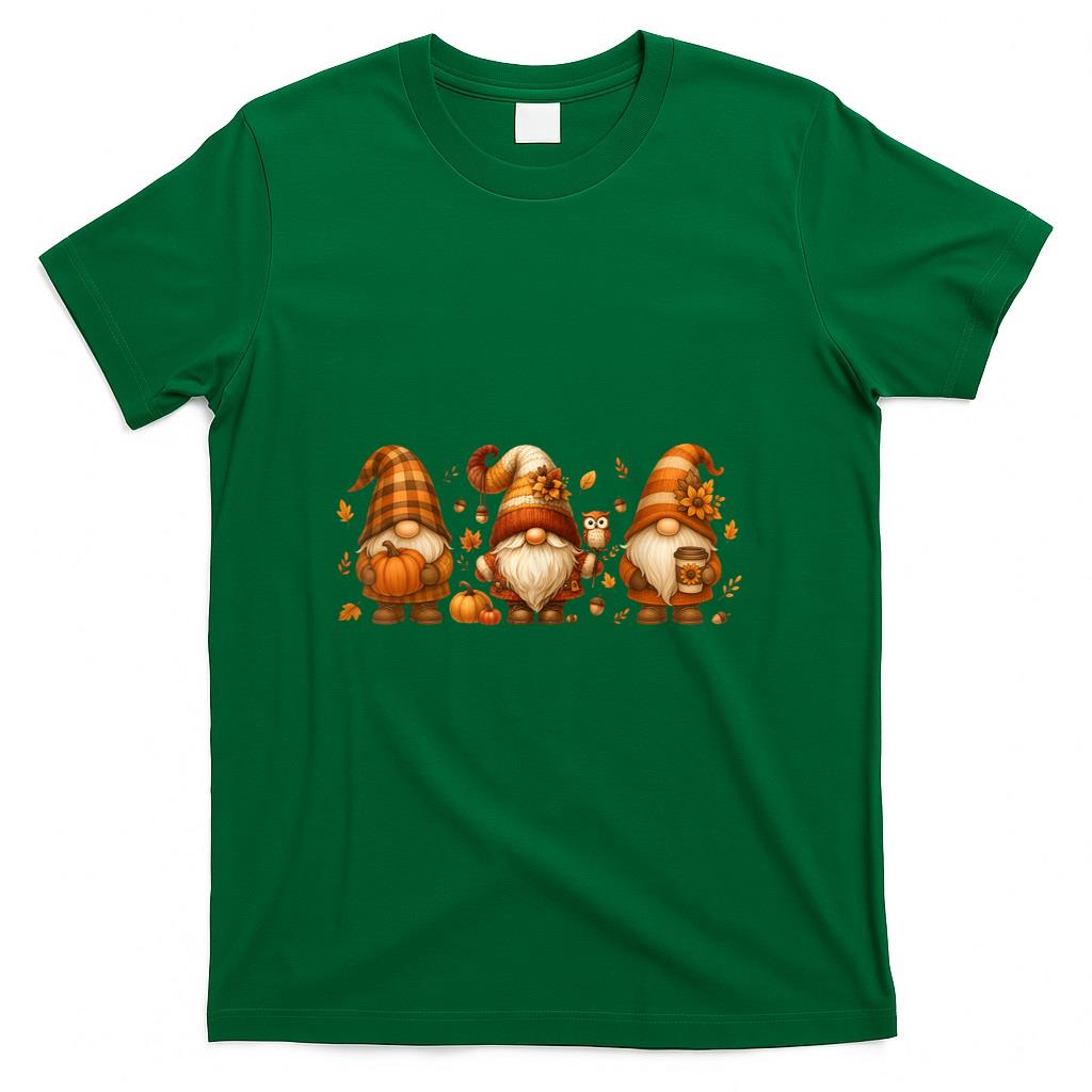 Happy Fall Thanksgiving Gnome Pumpkin Autumn Men Women Kid T-Shirt