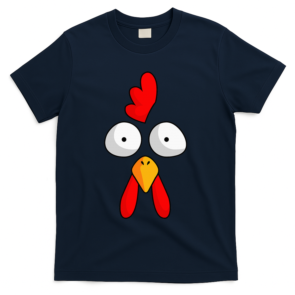 Chicken Face Rooster Halloween Costume Farm Poultry T-Shirt