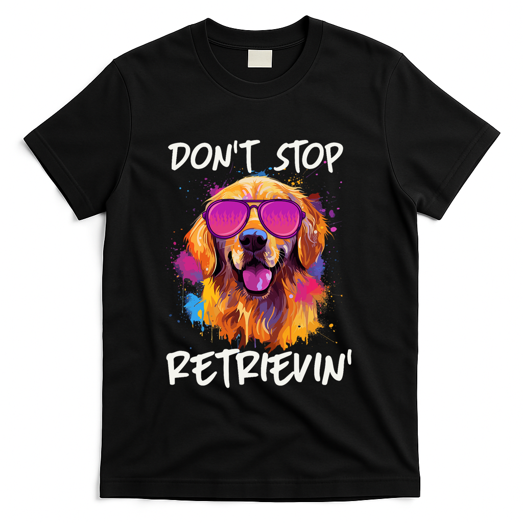 Don’T Stop Retrievin Golden Retriever Dog Goldie Mom Funny T-Shirt