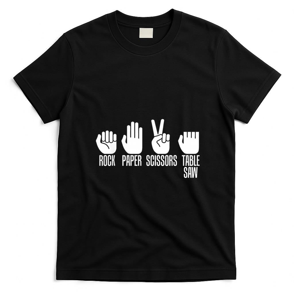 Funny Tees - Carpenters Rock Paper Scissor Table Saw Fathers Day T-Shirt