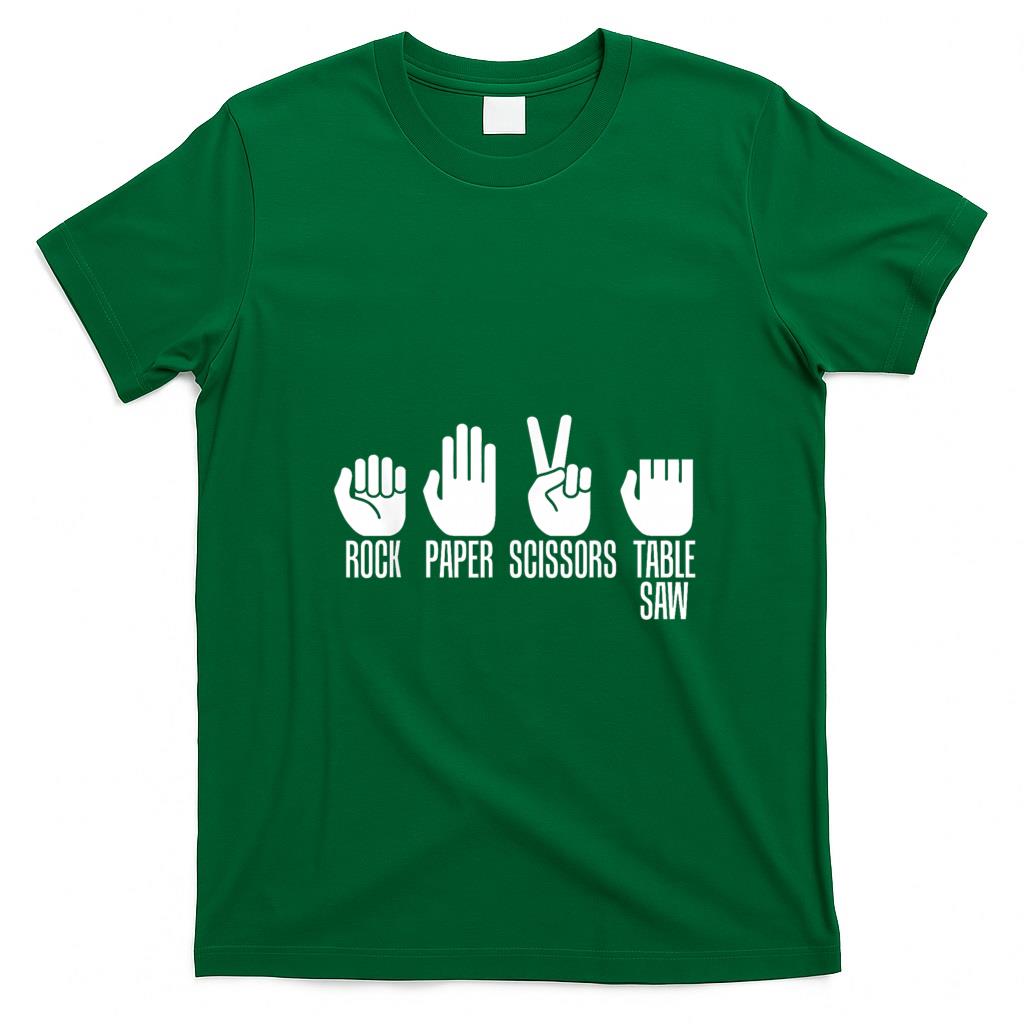 Funny Tees - Carpenters Rock Paper Scissor Table Saw Fathers Day T-Shirt