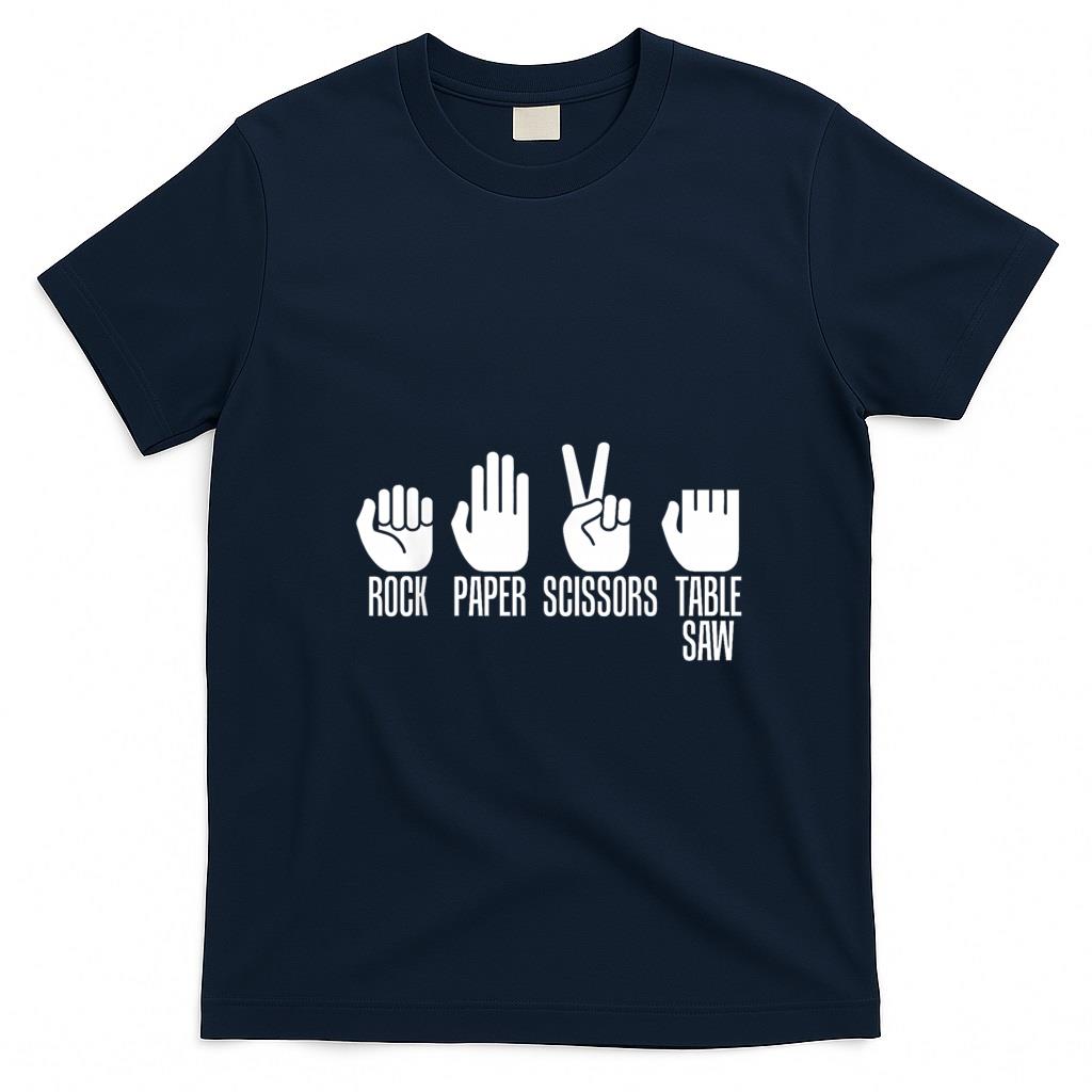 Funny Tees - Carpenters Rock Paper Scissor Table Saw Fathers Day T-Shirt