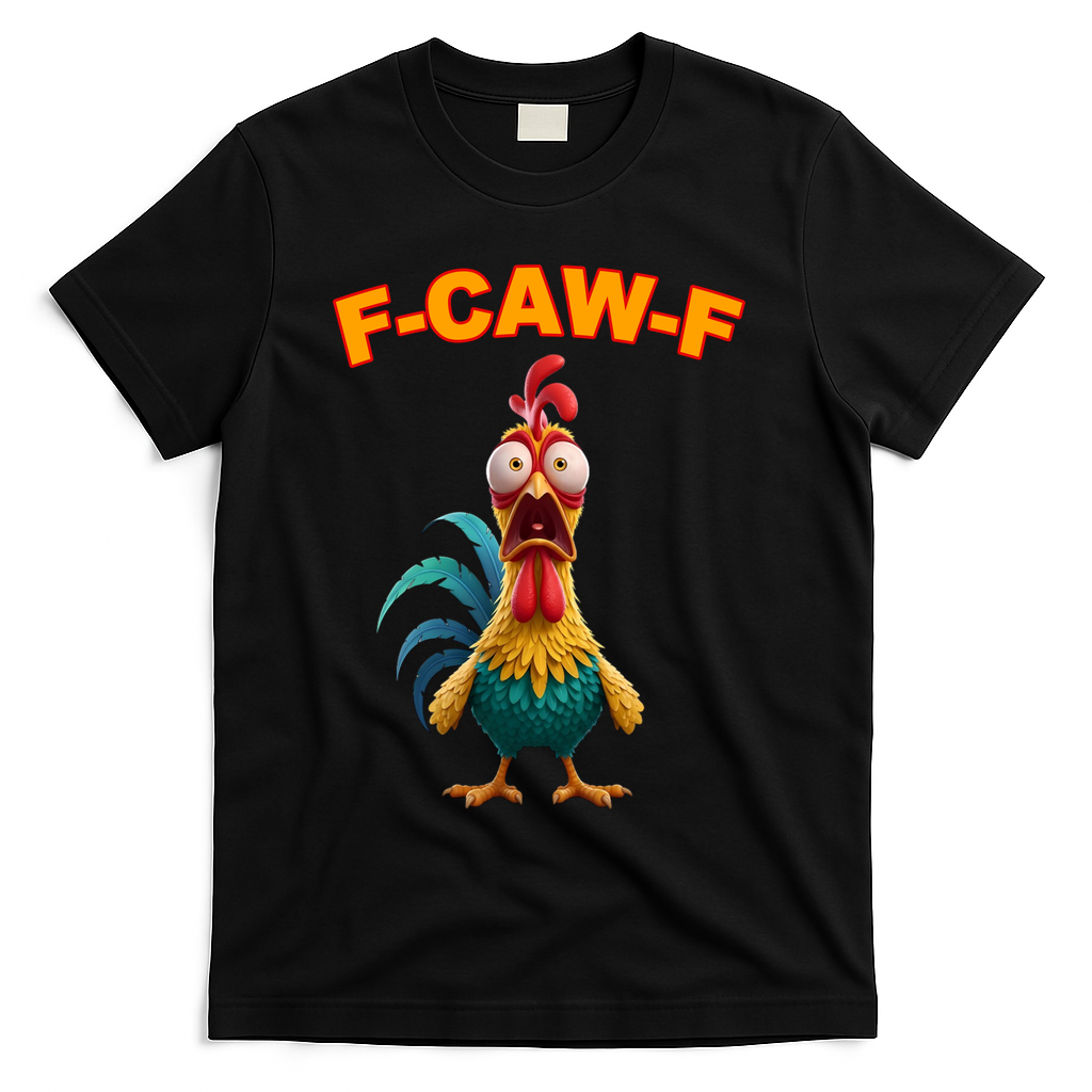 F Caw F Rooster Chicken Funny Humor Meme Joke T-Shirt