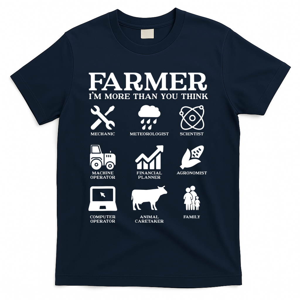Farmer Gift Idea Farming Agriculture Patriotic Farmer T-Shirt