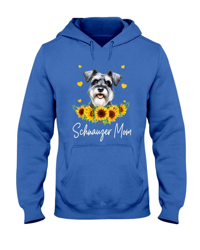 Pet Mom Halloween Shirt - Womens Sunflower Schnauzer Mom Dog Lover T-Shirt