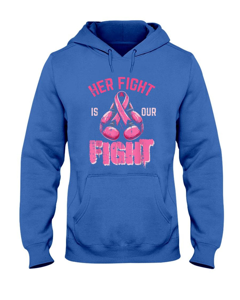 Breast Cancer Her Fight Our Fight Aware Boxing Women Men Kid T-Shirt