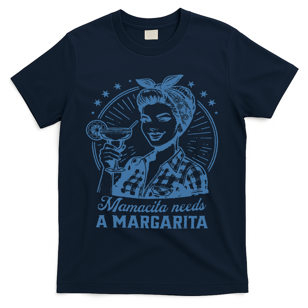 Mamacita Needs A Margarita Funny Drinking Mom Vintage Women T-Shirt