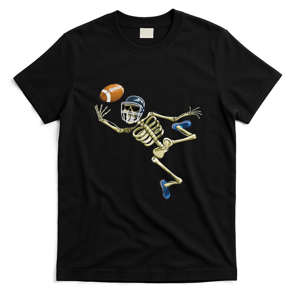 Halloween Shirt - American Football Skeleton Halloween Men Boys Football Fan T-Shirt