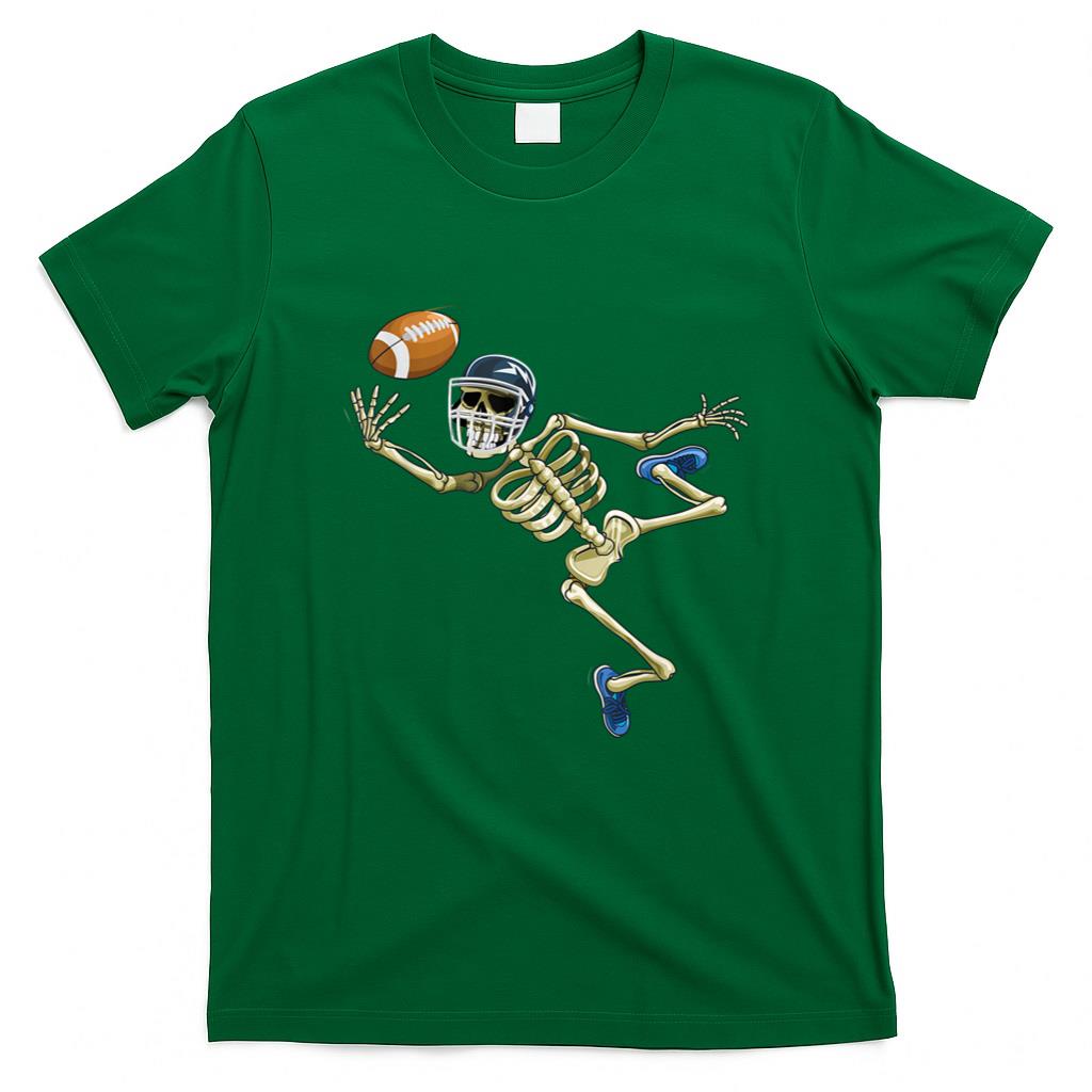 Halloween Shirt - American Football Skeleton Halloween Men Boys Football Fan T-Shirt
