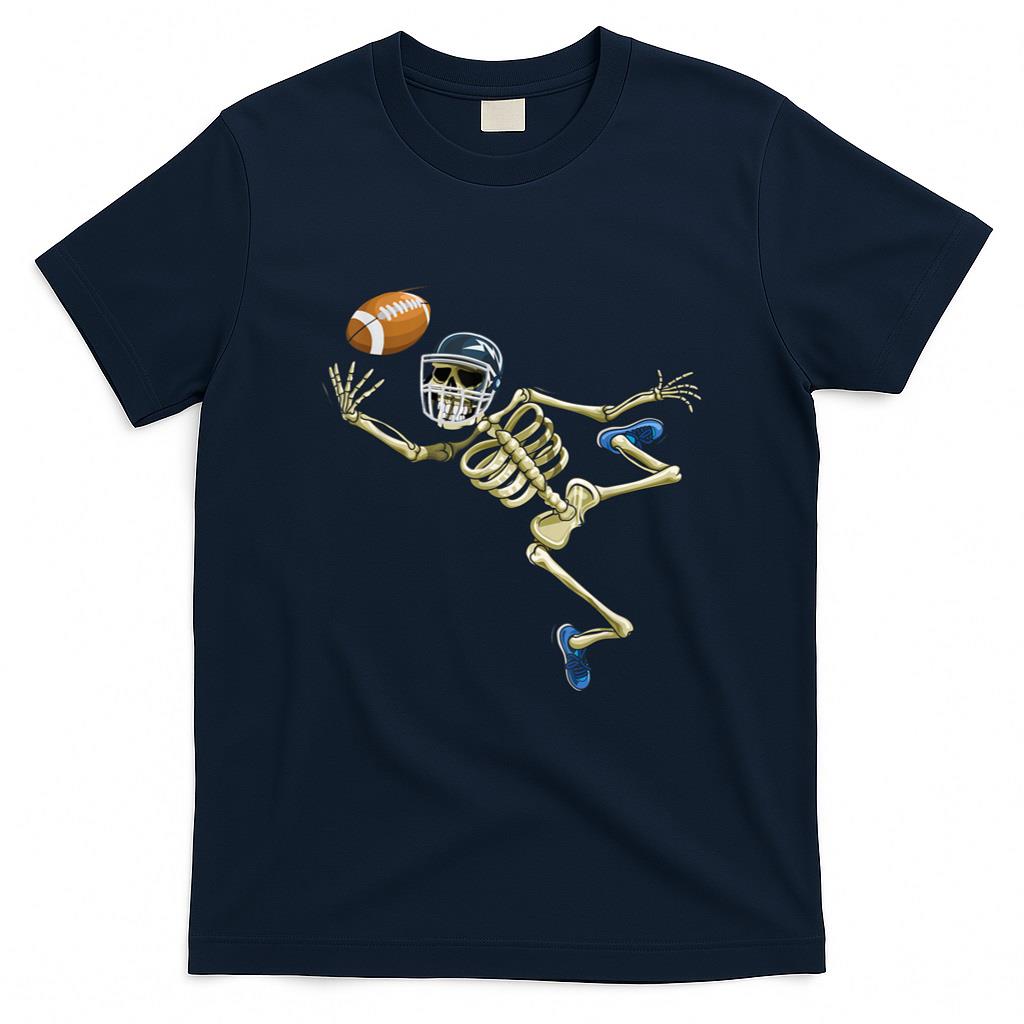 Halloween Shirt - American Football Skeleton Halloween Men Boys Football Fan T-Shirt