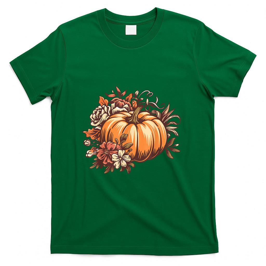 Fall Shirt Women Vintage Pumpkin Autumn Graphic Thanksgiving T-Shirt