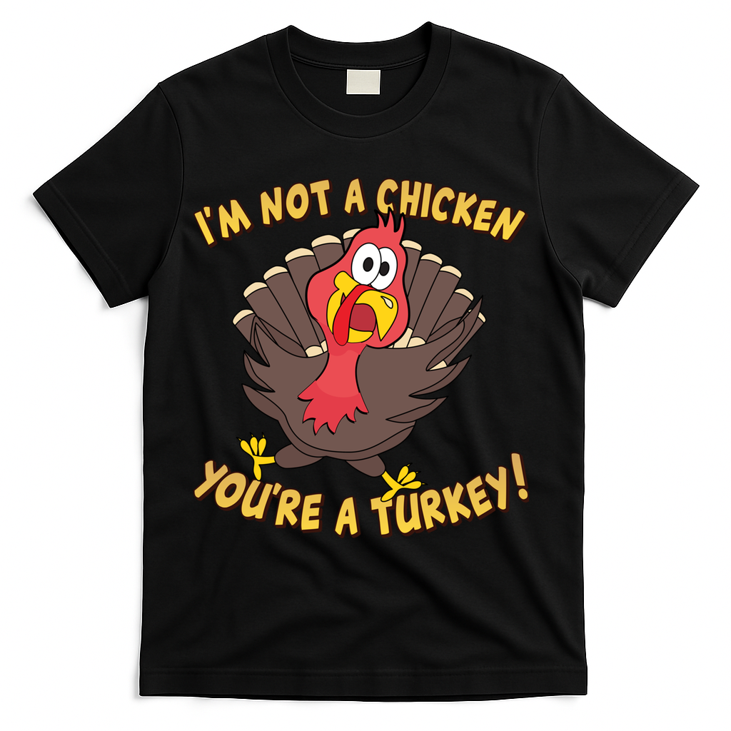 I'm Not A Chicken You're A Turkey Funny Thanksgiving Gift T-Shirt