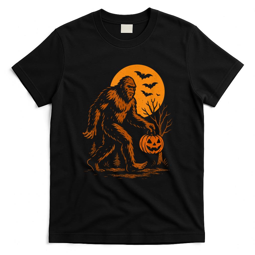 Halloween Shirt - Bigfoot Halloween Sasquatch Jack O Lantern T-Shirt