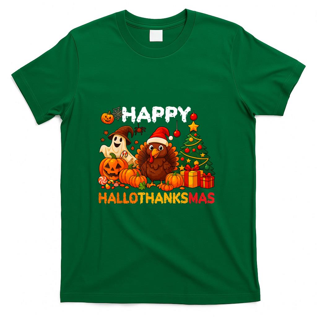 Happy Hallothanksmas Halloween Thanksmas Holiday Season T-Shirt