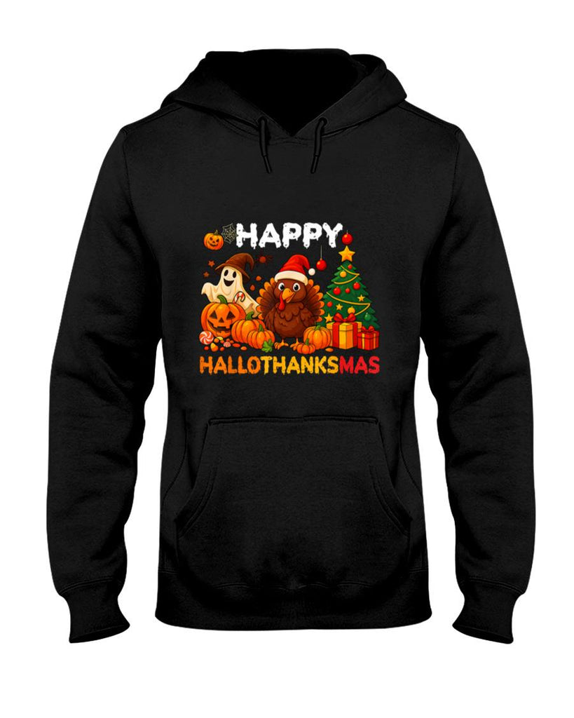Happy Hallothanksmas Halloween Thanksmas Holiday Season T-Shirt