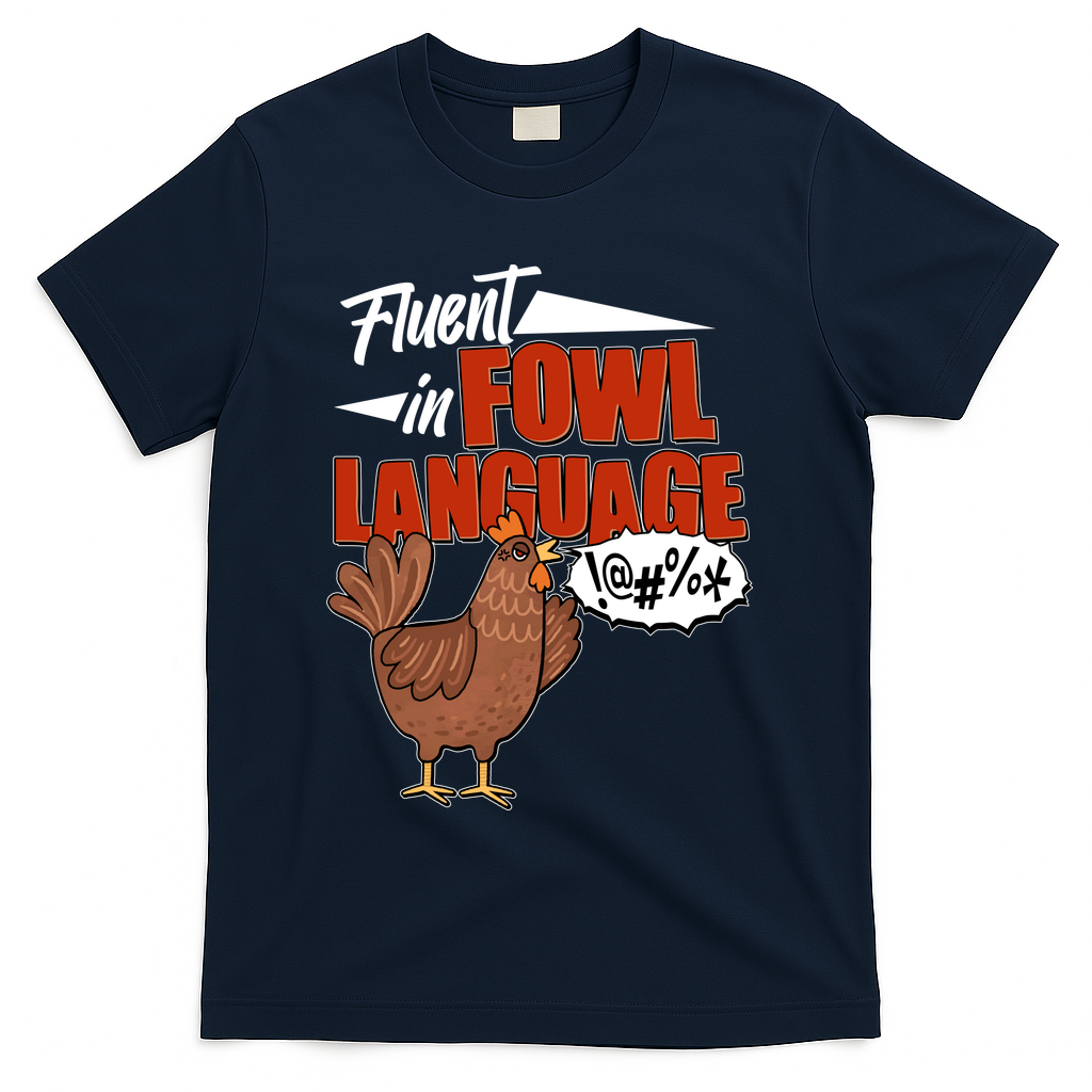 Funny Fluent In Fowl Language Chicken Lover T-Shirt