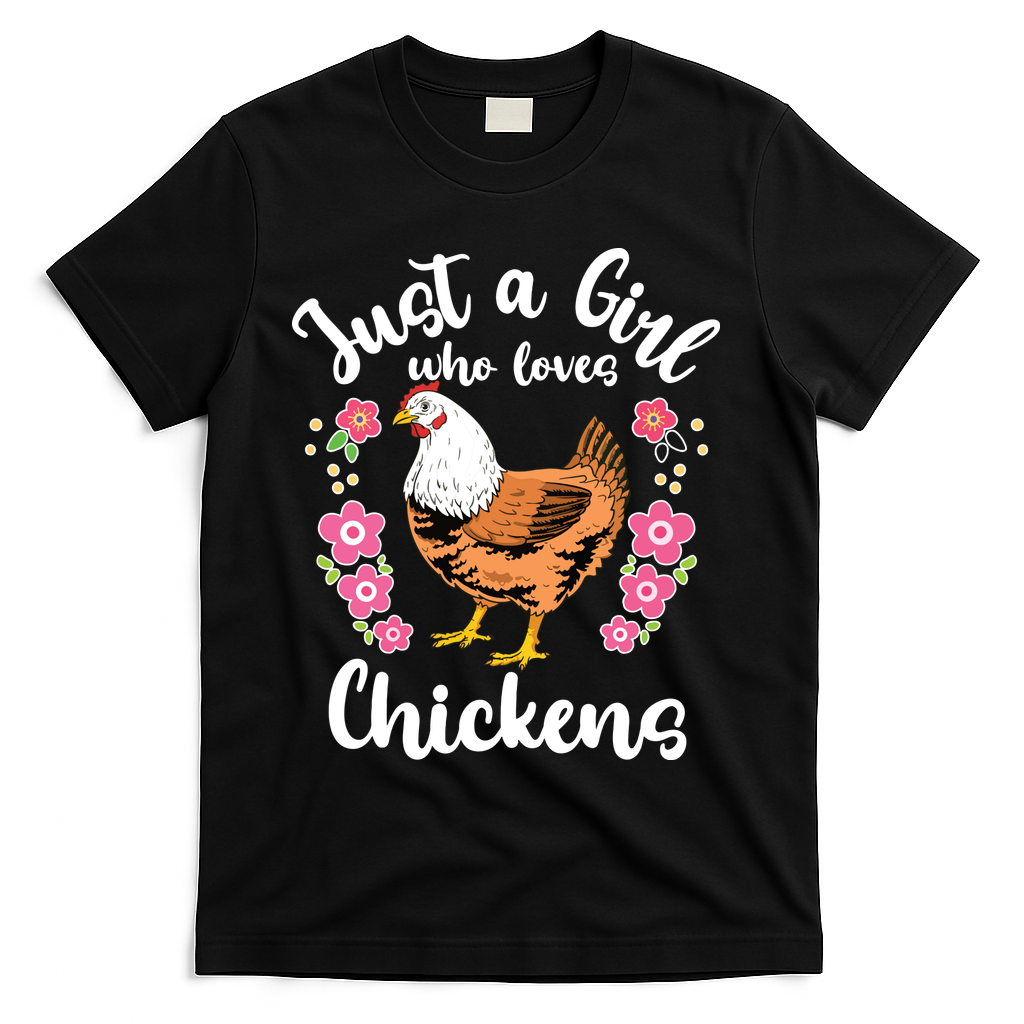 Kids Chicken Just A Girl Who Loves Chickens T-Shirt