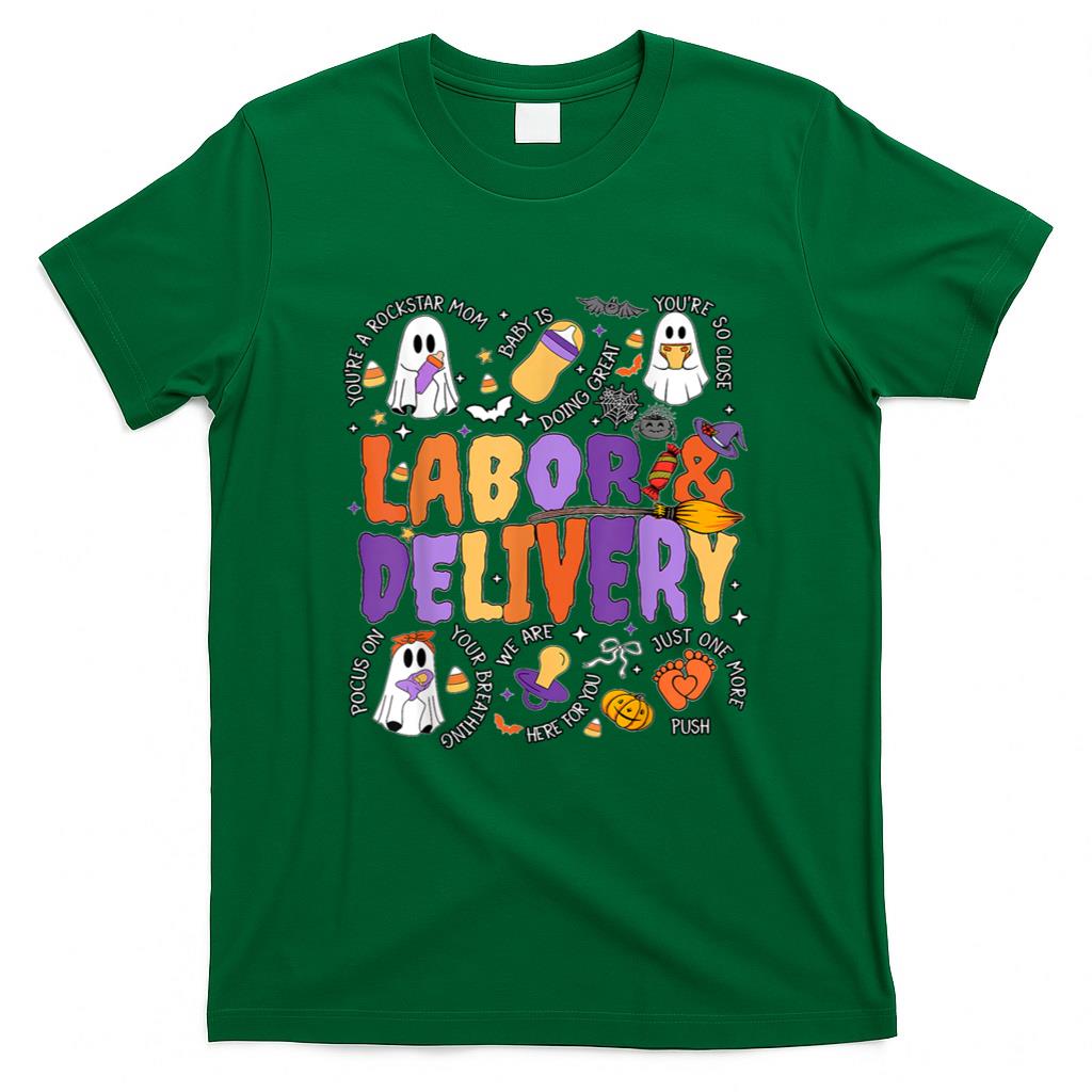 Halloween Shirt - Cute Halloween Labor and Delivery Nurse, Halloween L&d Nurse T-Shirt