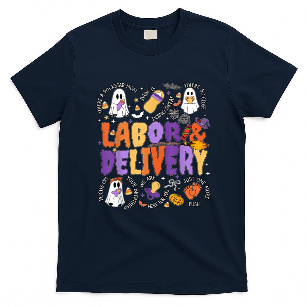 Halloween Shirt - Cute Halloween Labor and Delivery Nurse, Halloween L&d Nurse T-Shirt