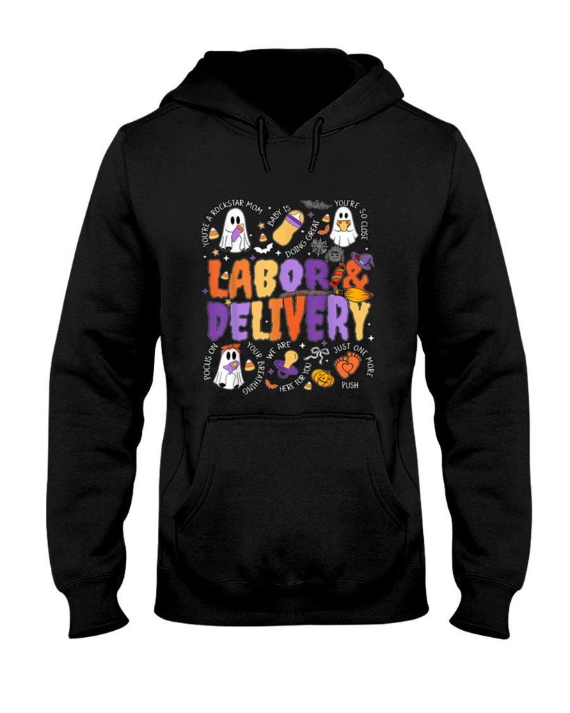 Halloween Shirt - Cute Halloween Labor and Delivery Nurse, Halloween L&d Nurse T-Shirt