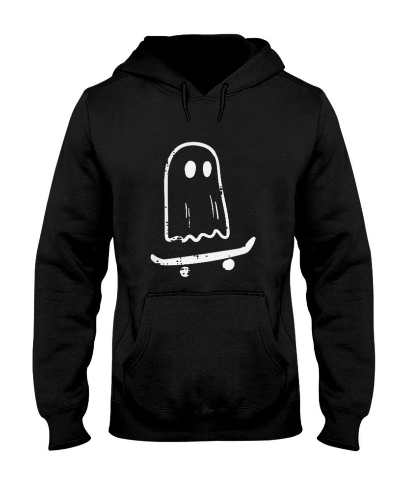 Halloween Shirt - Ghost On Skateboard Funny Retro Halloween Costume Boys Kids T-Shirt