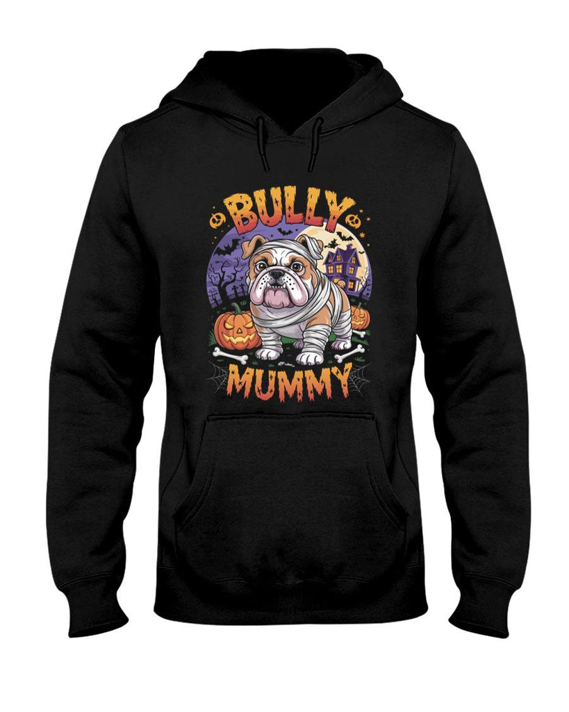 Pet Mom Halloween Shirt - Bully Mummy Funny Halloween Costume Dog Owner Bulldog Long Sleeve T-Shirt