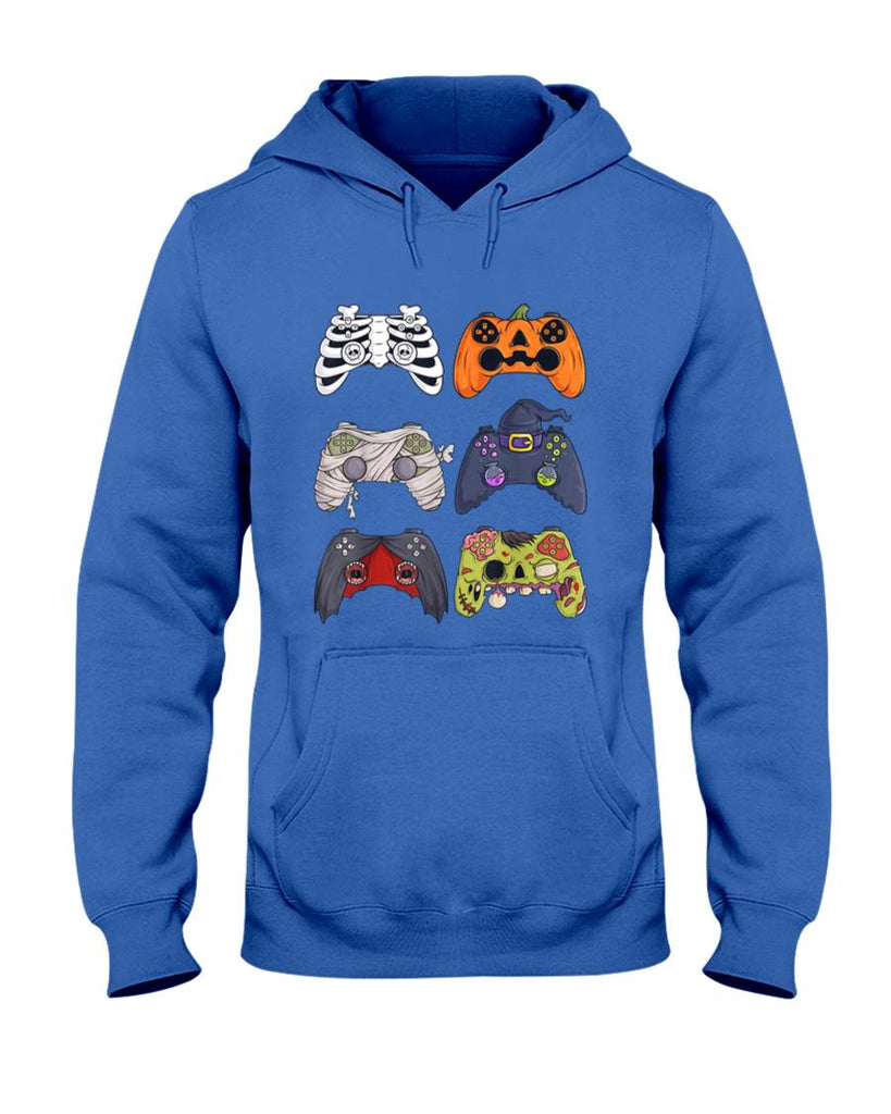 Halloween Shirt - Halloween Skeleton Zombie Gaming Controllers Mummy Boys Kids T-Shirt