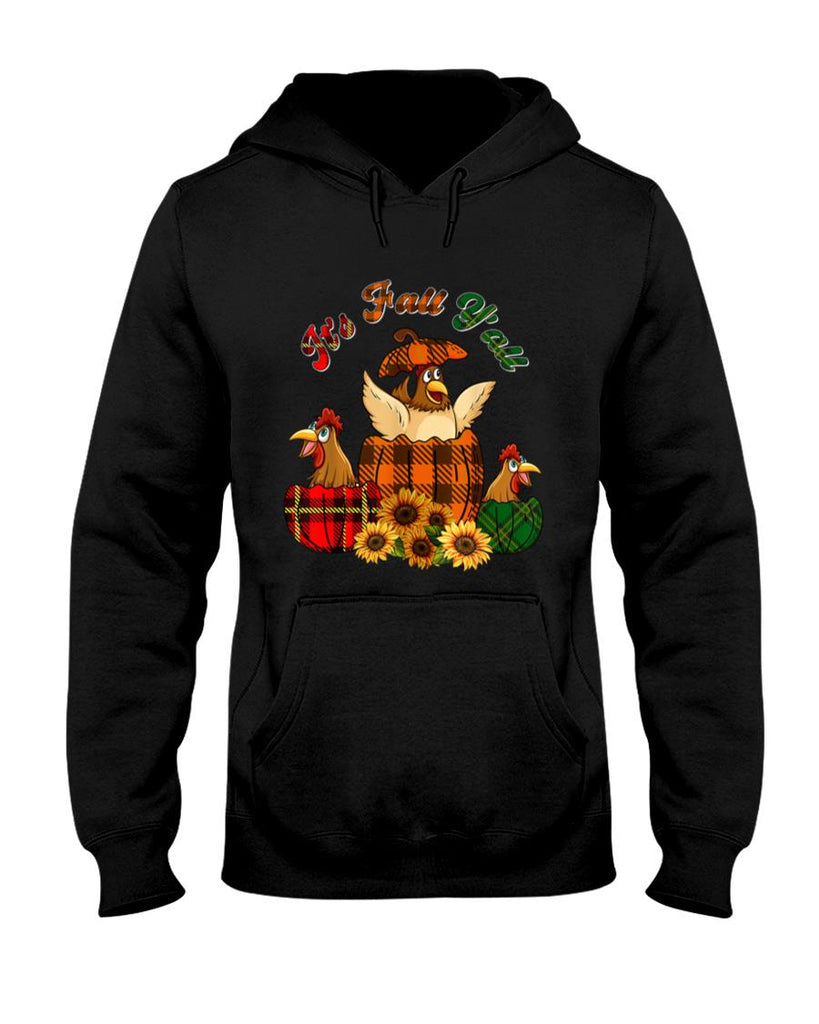 Its Autumn Yall Thanksgiving Chickens Inside Fall Pumpkins T-Shirt