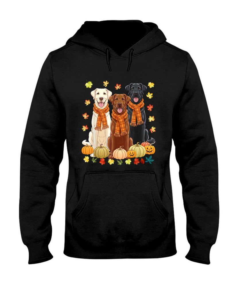Fall Autumn Pumpkin Labrador Retriever Thanksgiving Dog Mom T-Shirt