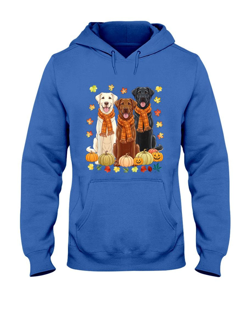Fall Autumn Pumpkin Labrador Retriever Thanksgiving Dog Mom T-Shirt